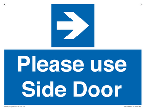 Please use Side Door (arrow Right) 